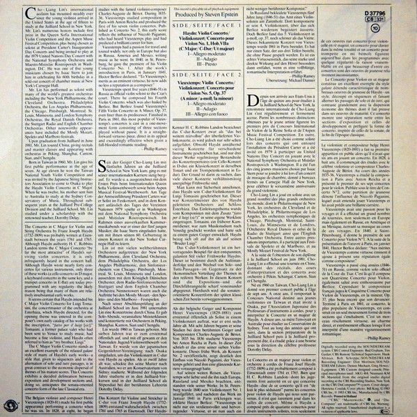 CBS Masterworks Digital D 37796 - Joseph Haydn, Henri Vieuxtemps - Image 2