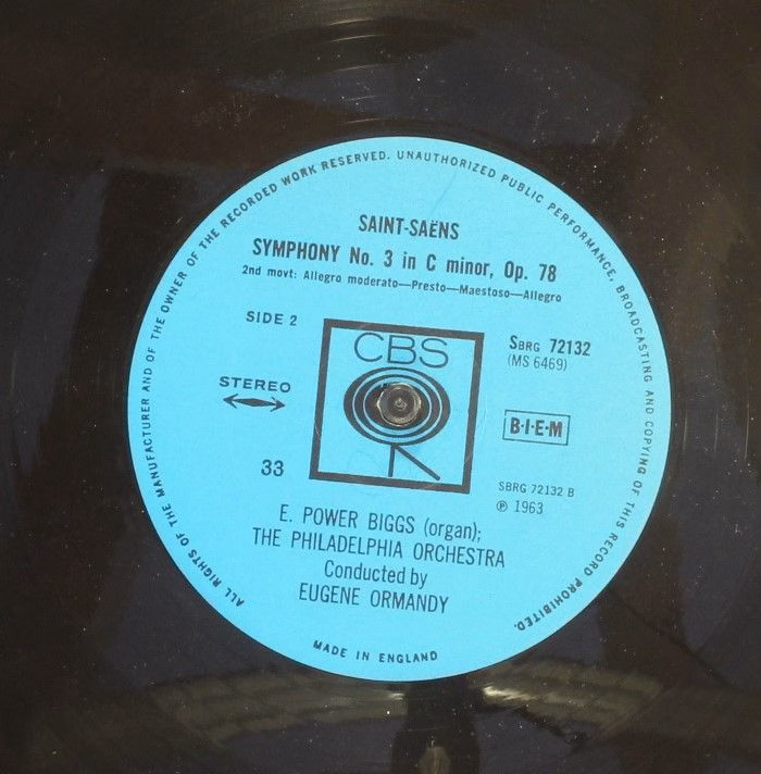 CBS SBPG 72132 - Camille Saint-Saëns, The Philadelphia Orchestra - Image 4