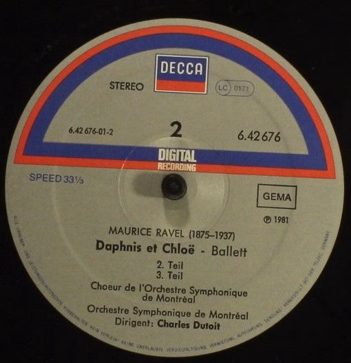 DECCA 6.42676 AZ - Maurice Ravel, Chœur De L'Orchestre Symphoniq - Image 4