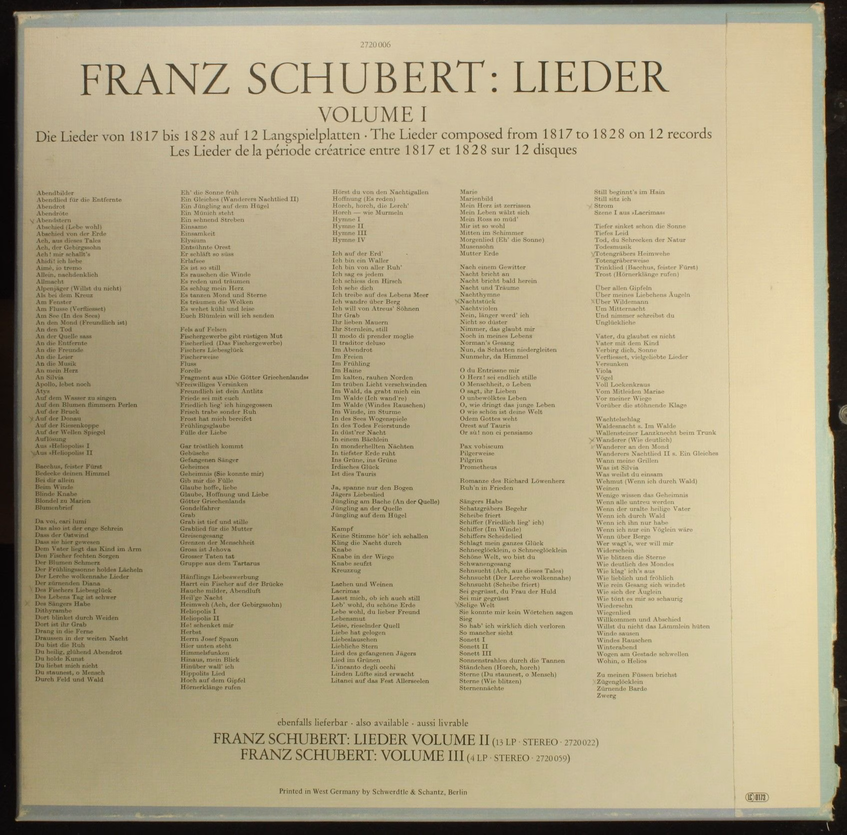 Deutsche Grammophon 2720 006 - Franz Schubert, Dietrich Fischer- - Image 2