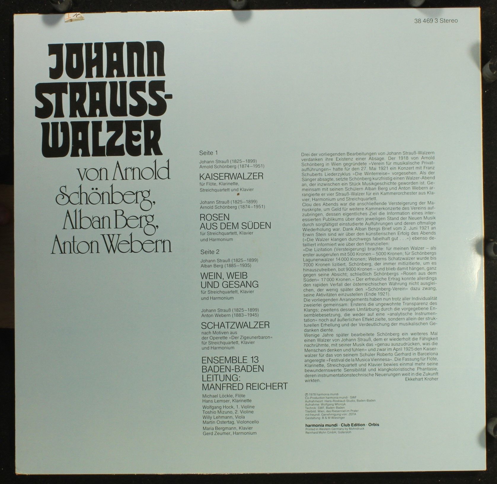 Deutsche Harmonia Mundi 1C 065-99 731 - Johann Strauss Jr., Ense - Image 4