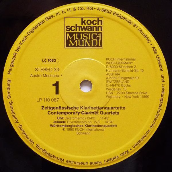 Koch Schwann Musica Mundi 110 067 FA - Robert Stark, Alfred Uhl, - Image 3
