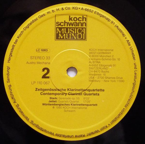 Koch Schwann Musica Mundi 110 067 FA - Robert Stark, Alfred Uhl, - Image 4