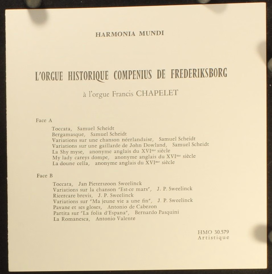 Harmonia Mundi HMO 30.579 - Francis Chapelet - Francis Chapelet - Image 3