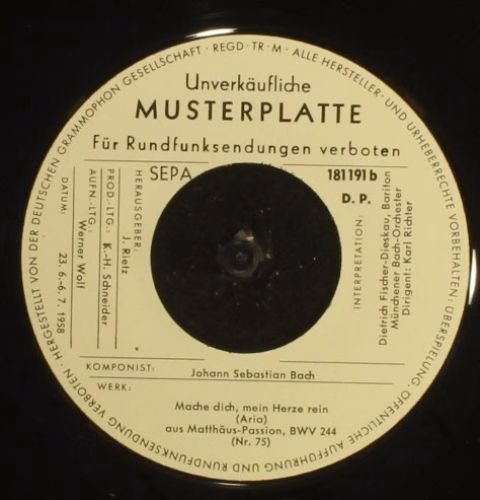 Archiv Produktion 181 191 SEPA - Johann Sebastian Bach - Aus Der - Image 3