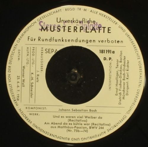 Archiv Produktion 181 191 SEPA - Johann Sebastian Bach - Aus Der - Image 4