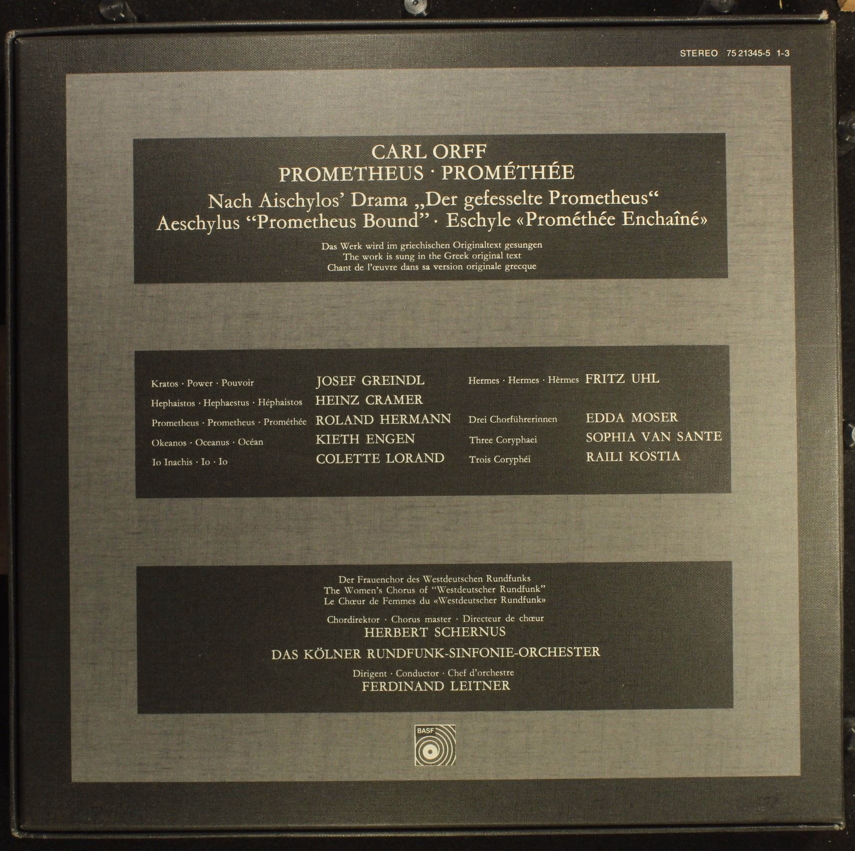 ACANTA KC 21.345 - Carl Orff - Prometheus - Image 2