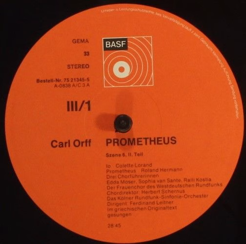 ACANTA KC 21.345 - Carl Orff - Prometheus - Image 3