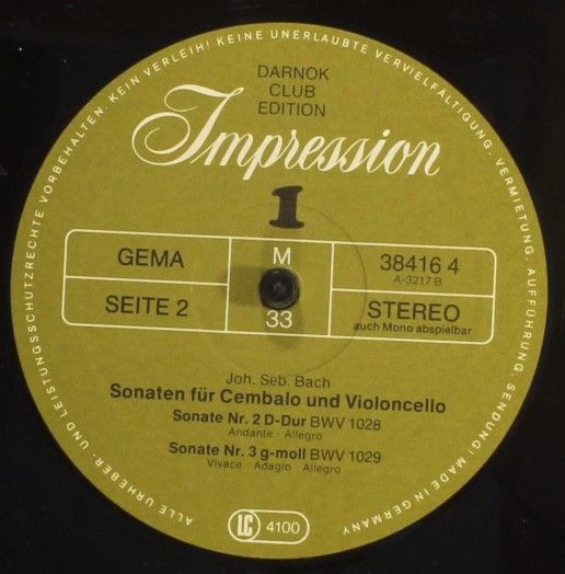 Impression 38 415 6 - Johann Sebastian Bach - 12 Sonaten Für Kon - Image 4