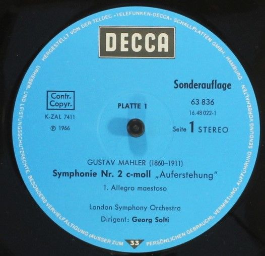 DECCA 63 835 - Gustav Mahler, London Symphony Orchestra, Georg S - Image 5