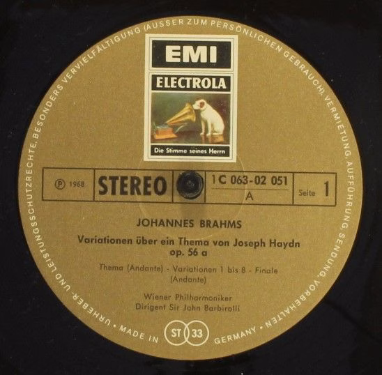 His Master's Voice 1 C 063-02 051 - Johannes Brahms, Wiener Phil - Image 3