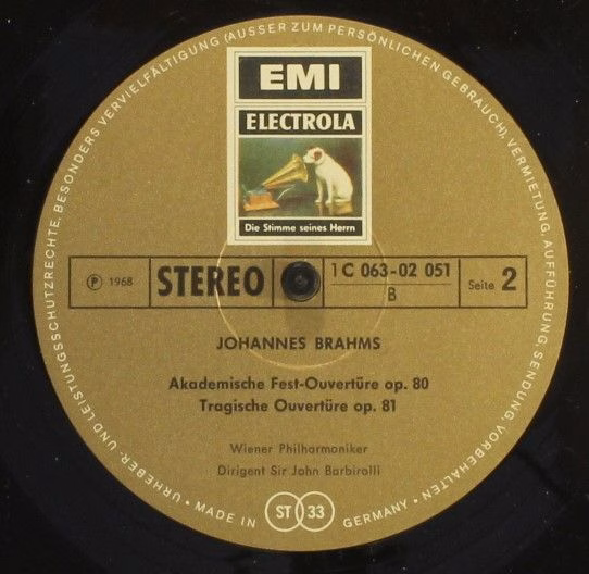 His Master's Voice 1 C 063-02 051 - Johannes Brahms, Wiener Phil - Image 4