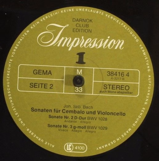 Impression 38 415 6 - Johann Sebastian Bach - 12 Sonaten Für Kon - Image 4