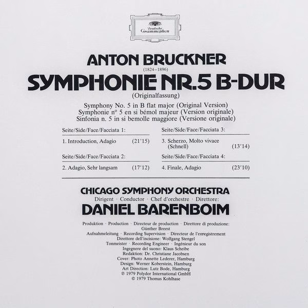 Deutsche Grammophon 2707 113 - Anton Bruckner, Chicago Symphony - Image 7
