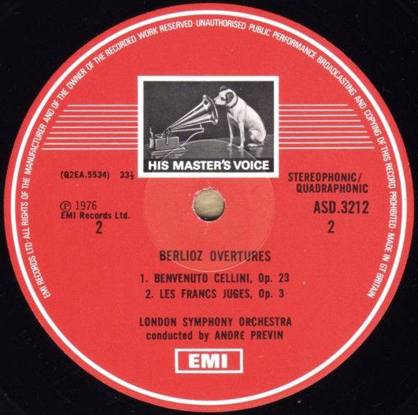 His Master's Voice ASD 3212 - Hector Berlioz, London Symphony Or - Image 4