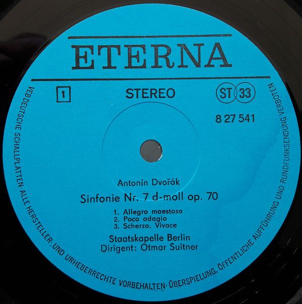 Eterna 8 27 541 - Antonín Dvořák, Staatskapelle Berlin, Otmar Su - Image 3