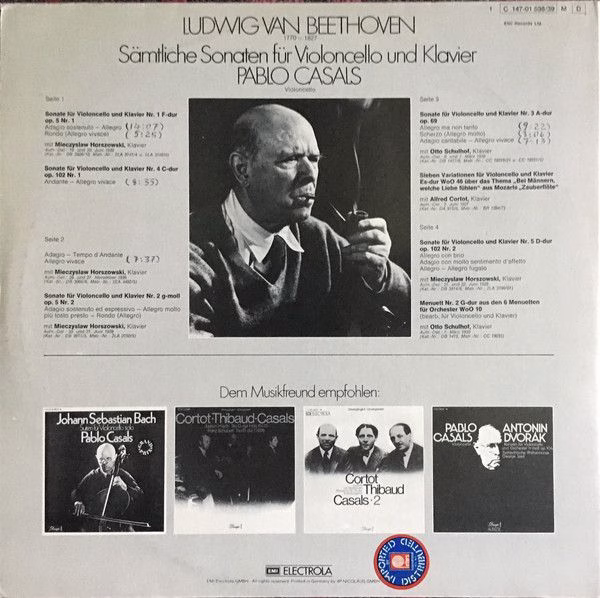 Dacapo 1C 147-01 538/39 M - Ludwig van Beethoven, Pablo Casals, - Image 4
