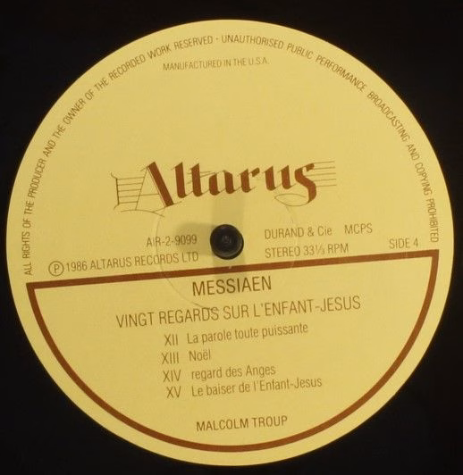 Altarus Records AIR-2-9099(3) - Olivier Messiaen, Malcolm Troup - Image 7