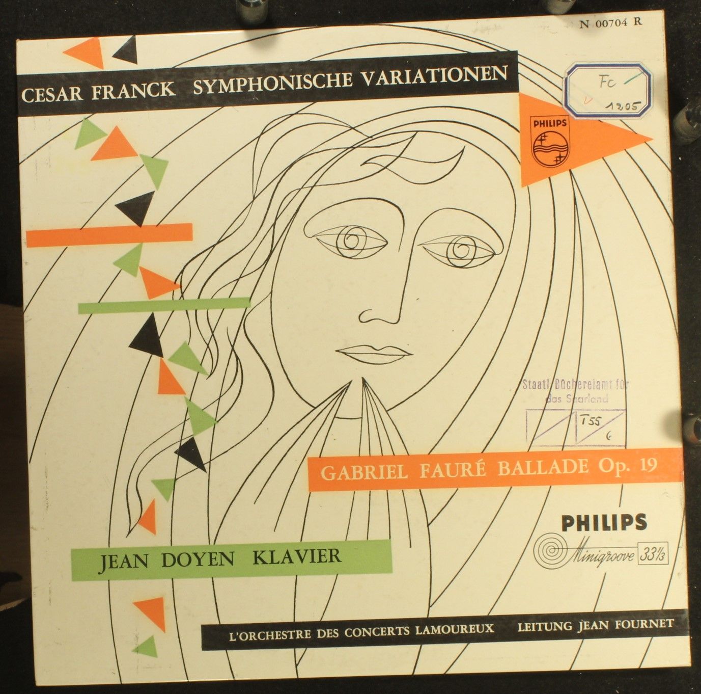 Philips N 00704 R - César Franck, Gabriel Fauré, Jean Doyen, Orc