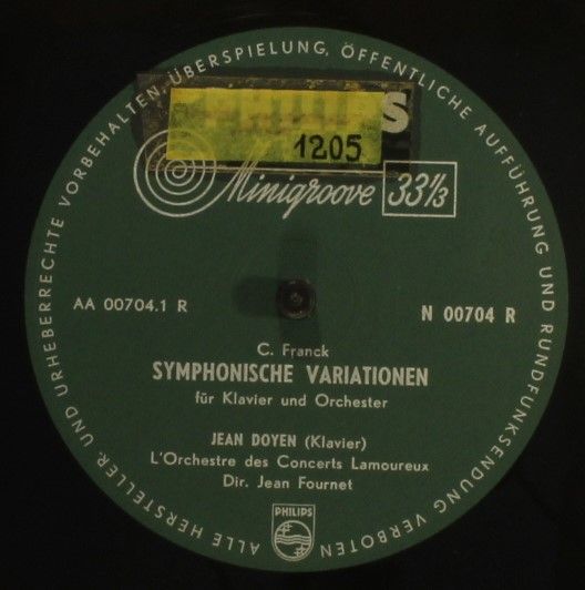 Philips N 00704 R - César Franck, Gabriel Fauré, Jean Doyen, Orc - Image 3