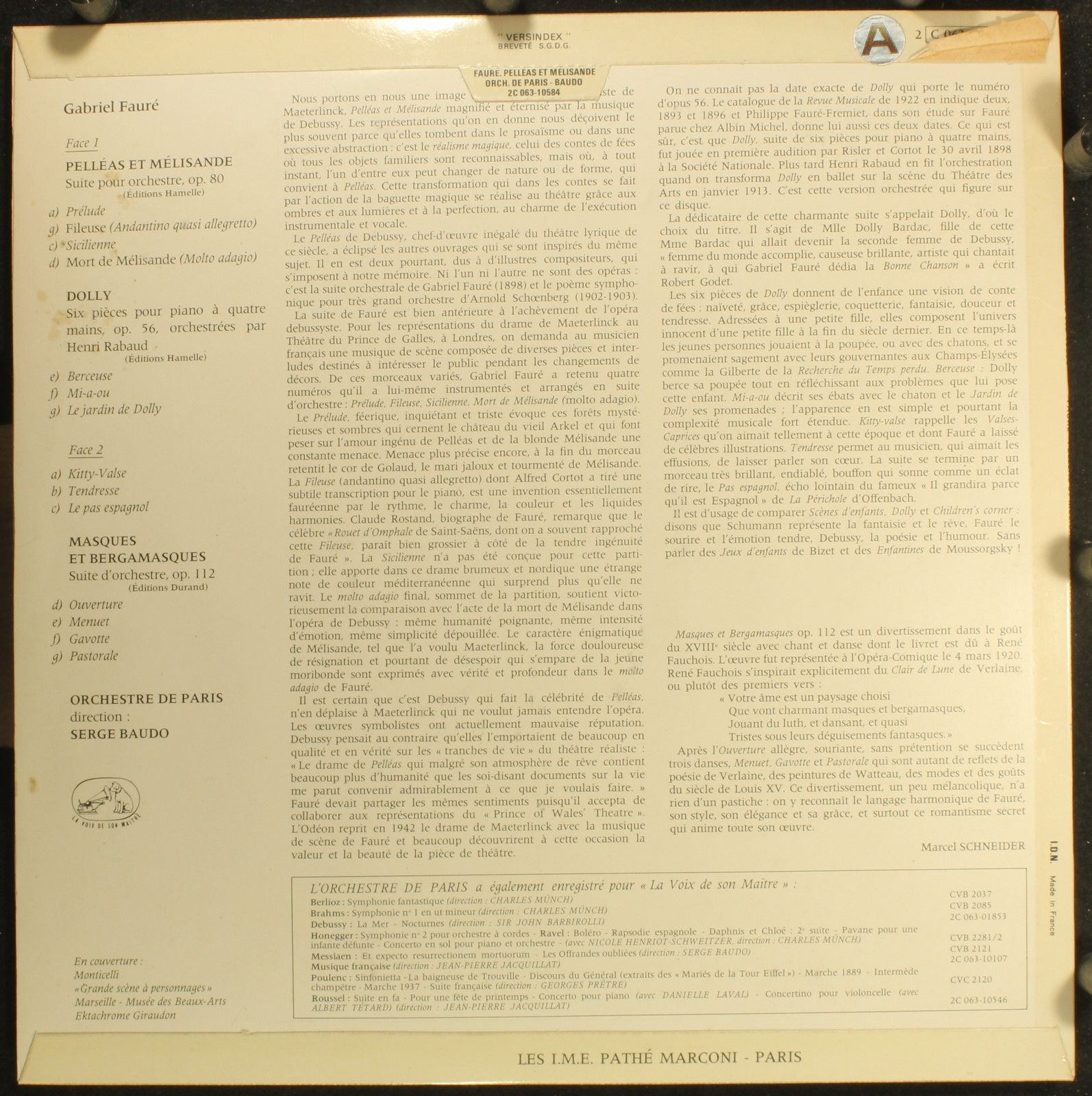 La Voix De Son Maître 2 C 063-10584 - Orchestre De Paris, Serge - Image 2