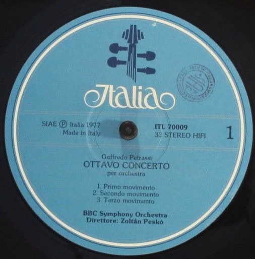 Italia ITL 70009 - Goffredo Petrassi, BBC Symphony Orchestra, Zo - Image 3