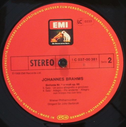His Master's Voice 1C 037-00 381 - Johannes Brahms, Wiener Philh - Image 4