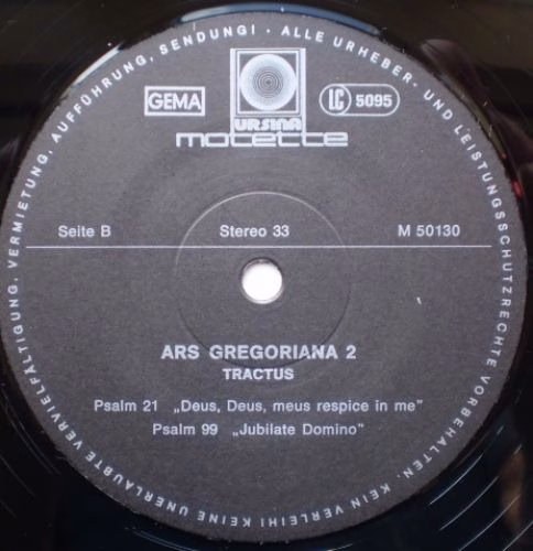 Motette Ursina M 50130 - Various - Ars Gregoriana 2 - Tractus - Image 5