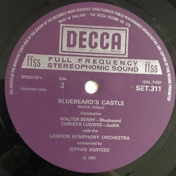 DECCA SET 311 - Béla Bartók, István Kertész, London Symphony Orc - Image 3