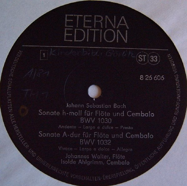 Eterna 8 26 606 - Johann Sebastian Bach, Johannes Walter (2), Is - Image 3