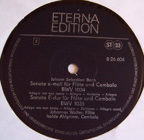 Eterna 8 26 606 - Johann Sebastian Bach, Johannes Walter (2), Is - Image 4