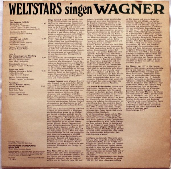 Eterna 8 26 984 - Richard Wagner - Weltstars Singen Wagner - Image 2