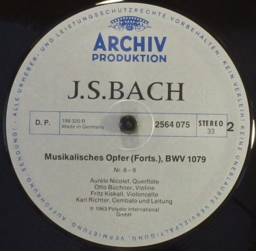 Archiv Produktion 2722 013 - Johann Sebastian Bach - Kammermusik - Image 4