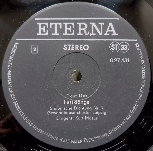 Eterna 8 27 431 - Franz Liszt, Gewandhausorchester Leipzig, Kurt - Image 4