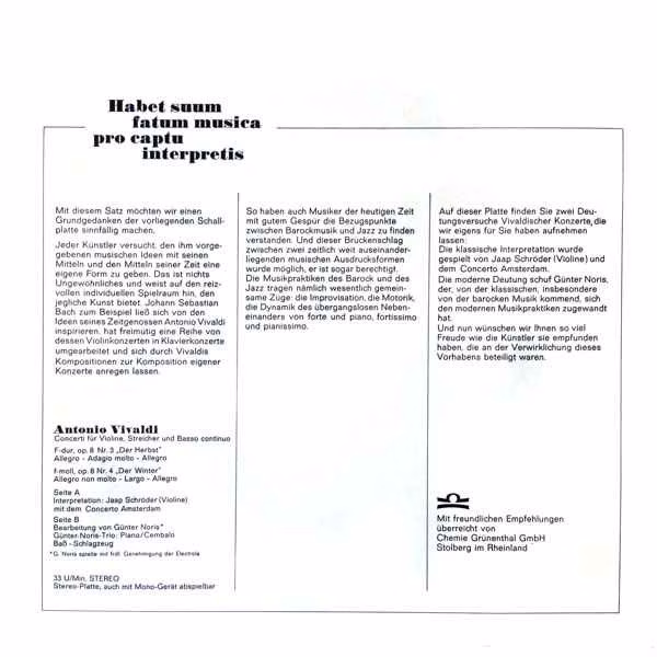 Grünenthal TST 76 367 - Antonio Vivaldi - Gestern Und Heute (Der - Image 2