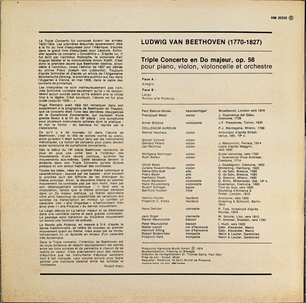 Deutsche Harmonia Mundi HM 20335 - Ludwig van Beethoven, Collegi - Image 2