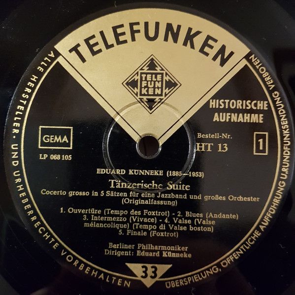 Telefunken HT 13 - Eduard Künneke, Berliner Philharmoniker, Gros - Image 3