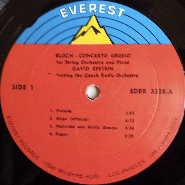 Everest 3328 - Ernest Bloch, Prague Radio Symphony Orchestra, Da - Image 3