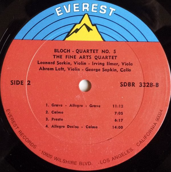 Everest 3328 - Ernest Bloch, Prague Radio Symphony Orchestra, Da - Image 4