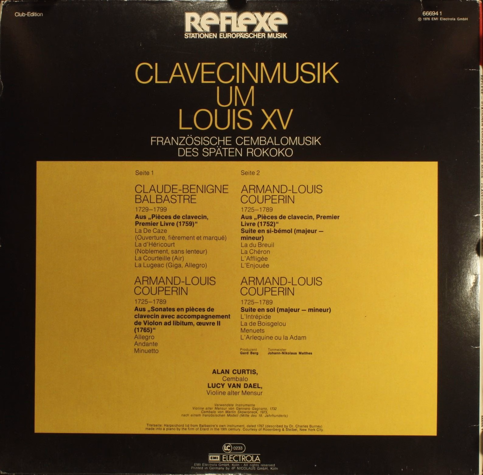 His Master's Voice 66694 1 - Lucy van Dael, Alan Curtis (2) - Cl - Image 3