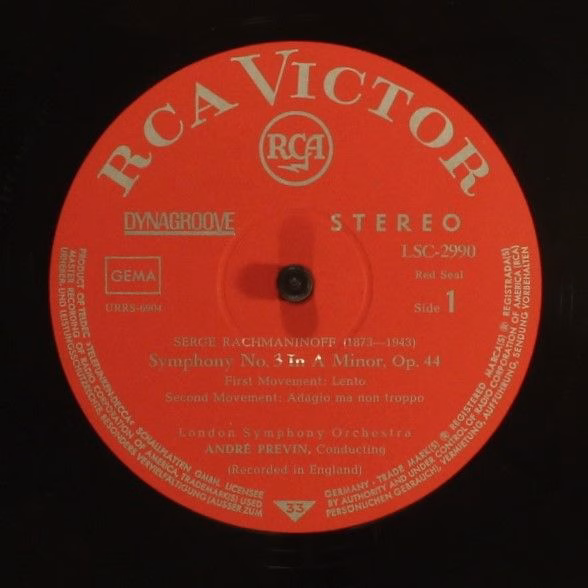 RCA Victor LSC-2990 - Sergei Rachmaninoff, André Previn, London - Image 4