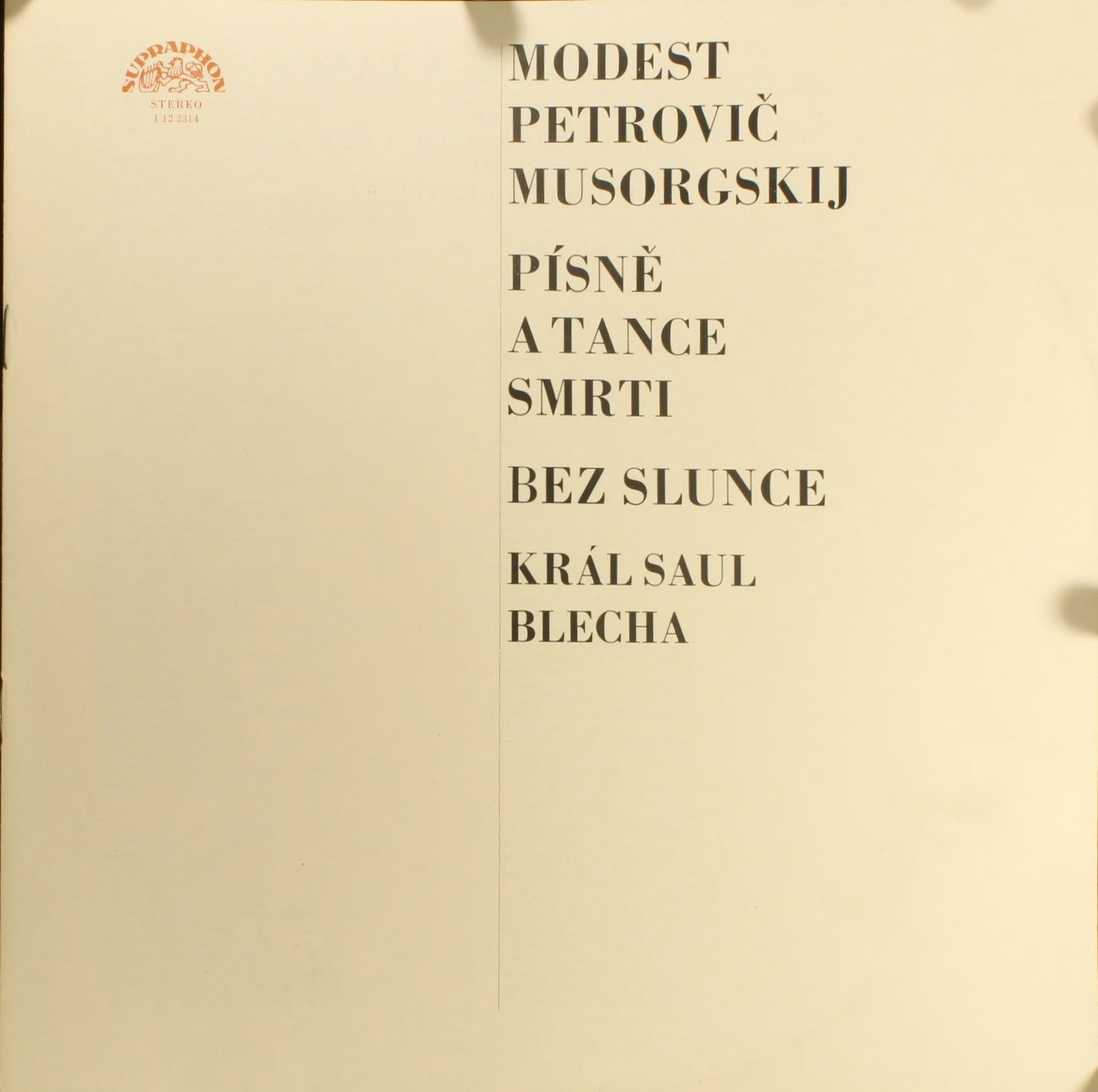 Supraphon 1 12 2314 G - Modest Mussorgsky, Evgeny Nesterenko, Ев - Image 3