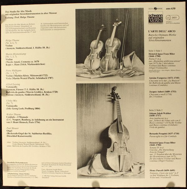 Schwann Musica Mundi ams 630 - Heinrich Ignaz Franz Biber, Antoi - Image 4