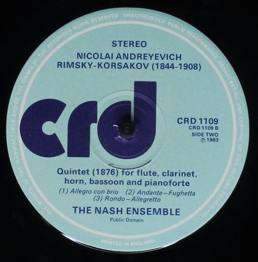 CRD Records CRD 1109 - Anton Stepanovich Arensky, Nikolai Rimsky - Image 4
