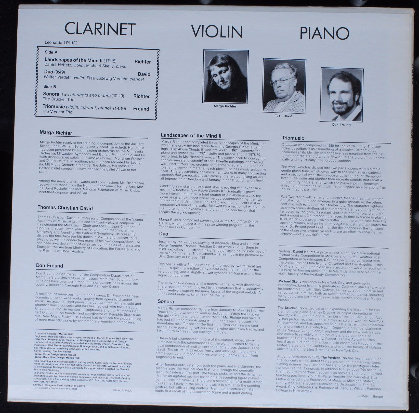 Leonarda Productions, Inc. LPI 122 - Daniel Heifetz, Michael Ske - Image 2