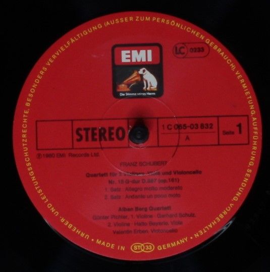 His Master's Voice 1C 065-03 832 - Franz Schubert, Alban Berg Qu - Image 3