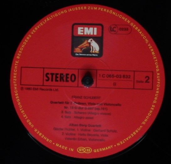 His Master's Voice 1C 065-03 832 - Franz Schubert, Alban Berg Qu - Image 4