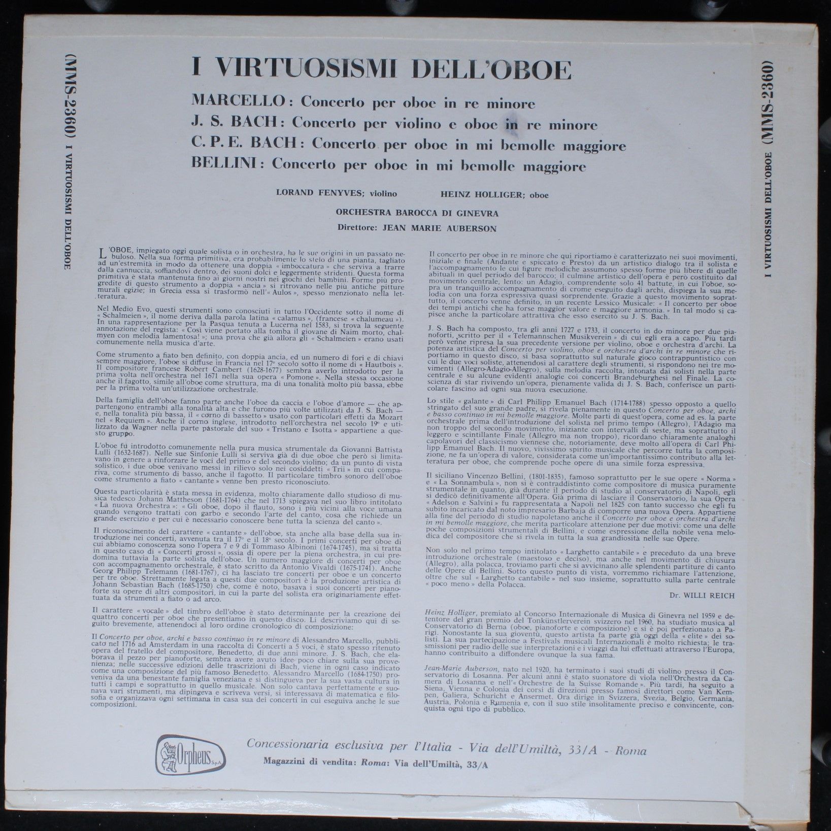 Concert Hall MMS-2360 - Benedetto Marcello, Johann Sebastian Bac - Image 2