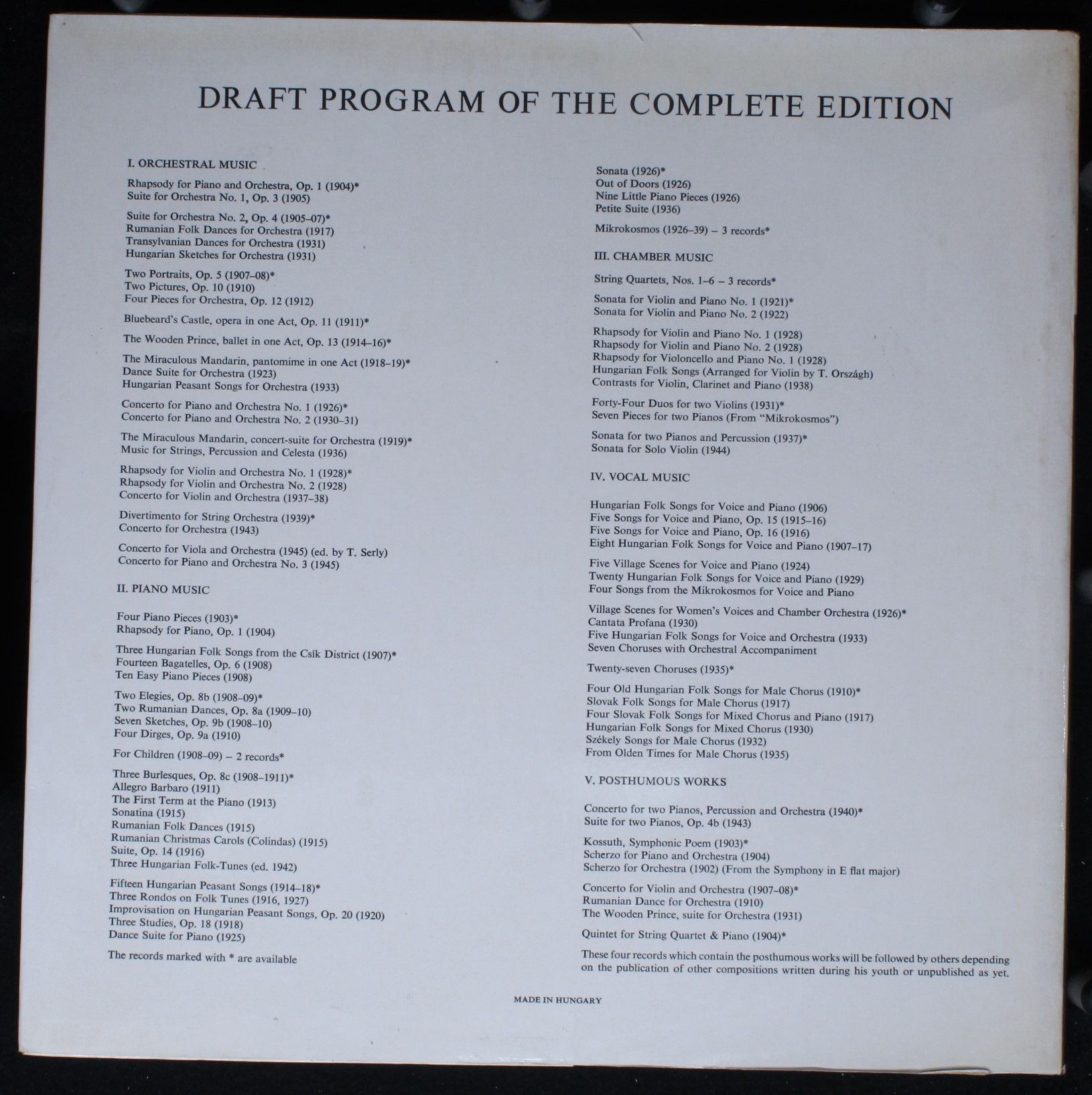 Hungaroton SLPX 11479 - Béla Bartók, Dezső Ránki, Zoltán Kocsis, - Image 4