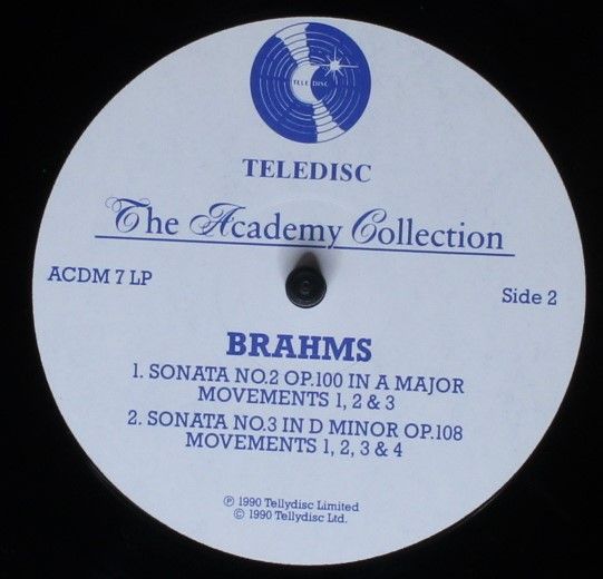 Teledisc ACDM 7 LP - Johannes Brahms, Patricia Calnon, Stephen S - Image 4